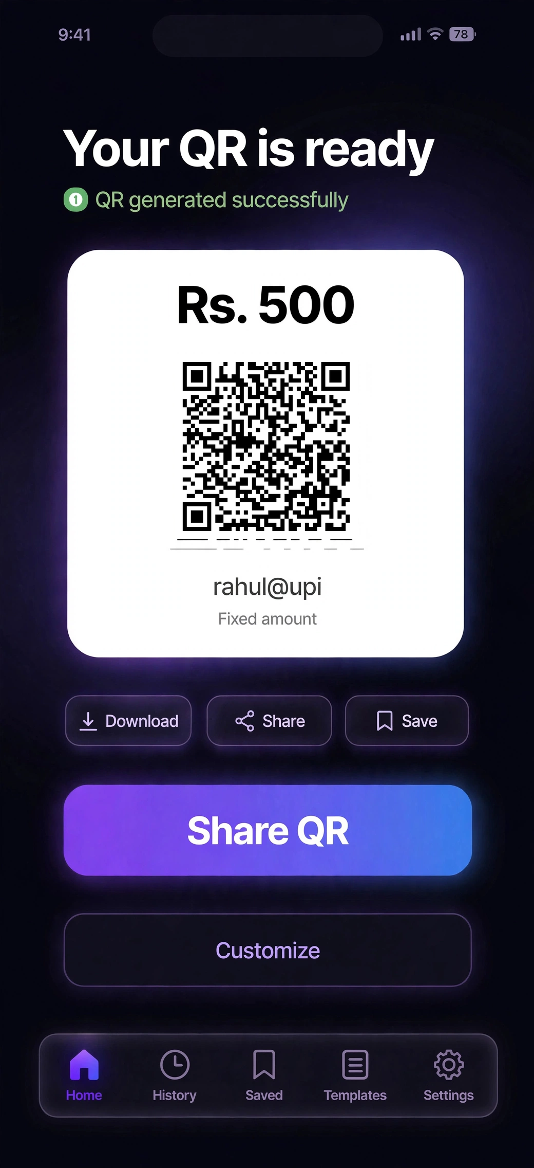 QR result