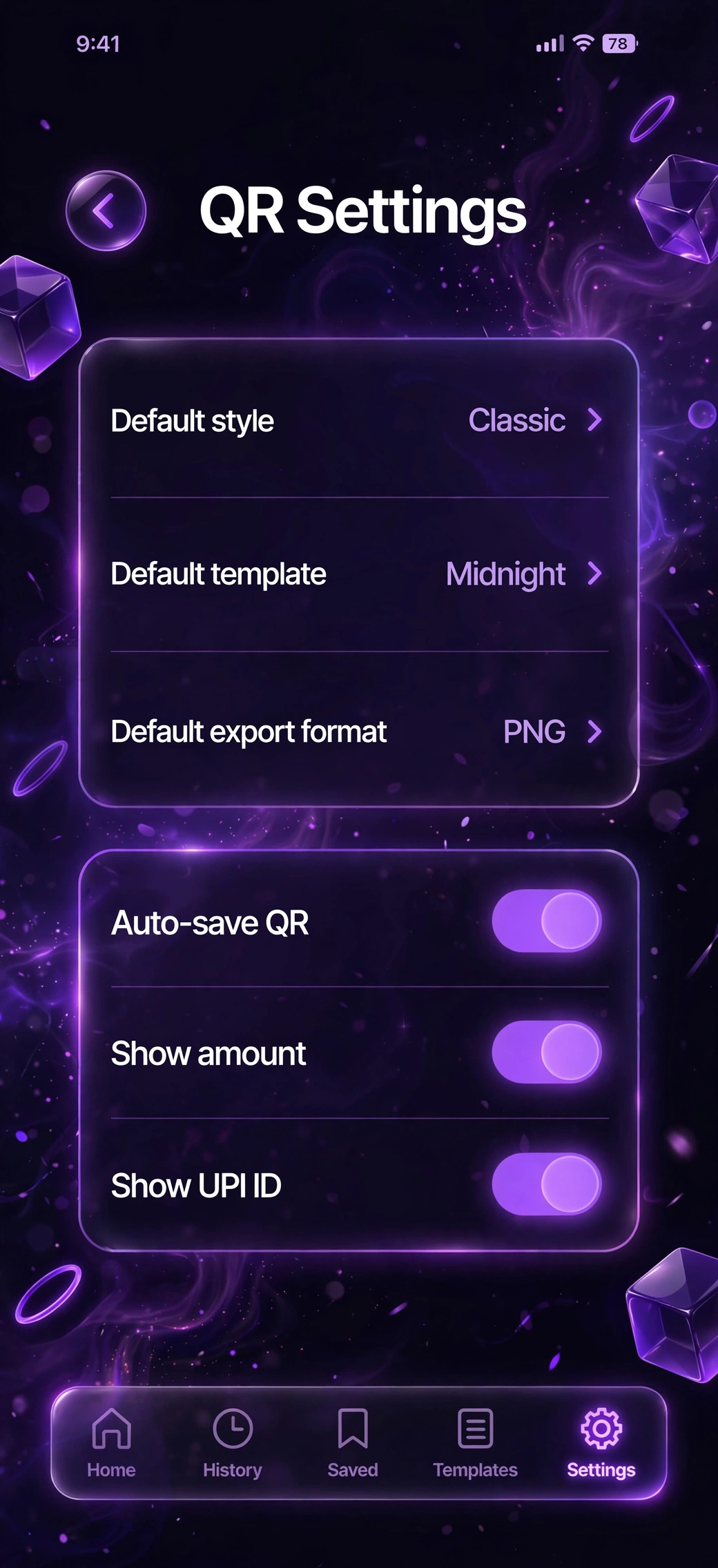 QR Settings